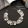 Hair accessory "Alba" butterflies Flower, 21.5x2.5 cm, silver-white