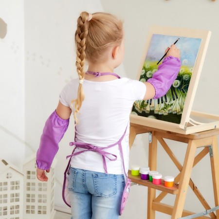 Set of children for creativity Ethel "Unicorn" apron 49 x 39 cm and sleeves-6