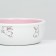 Ceramic bowl for rabbits 200 ml 10 x 3.7 cm, white-pink