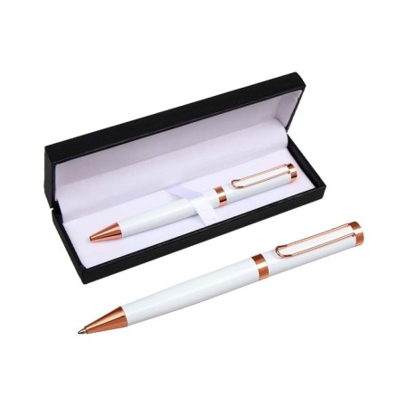 Gift handle, ball "Norfok" in the leatherette case, rotary, white body with gold-1