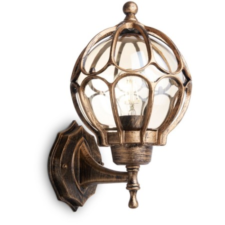 Sadovo-park lamp Feron PL3701, IP44, E27, 60 W, 180x200x320 mm, color black gold-1
