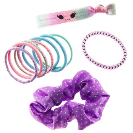Hair gum, 10 pieces, cold heart-1