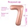 Foil ball 40 "Number 7", color pink gold slim