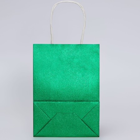 Gift Paper Package with glitter azure, 15 x 8 x 21 cm-2
