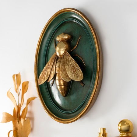 Panel interior polystone "Golden Fly" dark green 20x4.5x26.5 cm-1