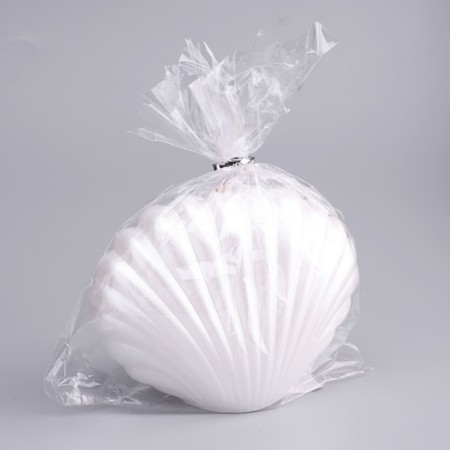 Figure varnished candle "shell", 3.2x4.5 cm, pearl