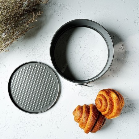 The form for baking the share "Elin. Circle ", d = 18 cm, removable bottom, anti -stick coating, black color-5