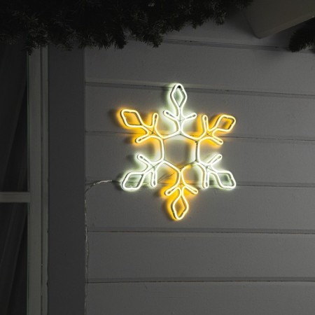 Neon figure "Snowflake", 37 cm, 288 LED, 12 V, 8 modes, glow white/warm white