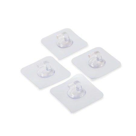 A hook with an adhesive surface of the tundra, transparent, set 4 pcs.-4