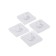 A hook with an adhesive surface of the tundra, transparent, set 4 pcs.