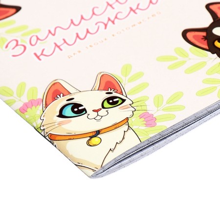 Note book A6 32 sheets in a cage on the stream "cats", covered cardboard, an offset unit-2