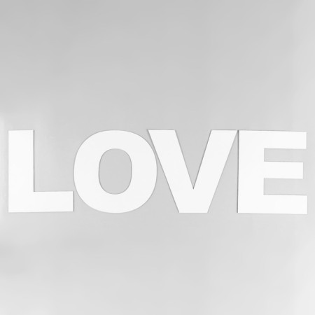 Panel letters "Love" The height of the letters 30 cm, set 4 details white-1