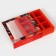 New Year. Box for 9 New Year's sweets, 13.8 x 13.8 x 3.8, confectionery packaging