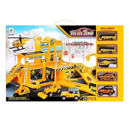 Parking "Construction of a building", 4 cars + 1 helicopter-2