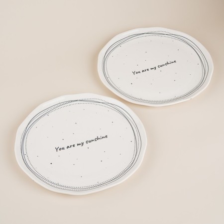 A set of porcelain plates SL Home "House", D = 27 cm, white color-2
