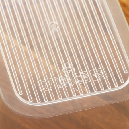 A container for products with a steam outlet, 500 ml, 16 × 11 × 5 cm, rectangular, color mix-15