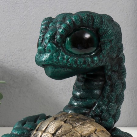 New Year's piggy bank "Snake Gummi" 22 x 16 x 18 cm, emerald-5