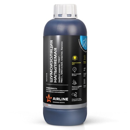 Liquid sound insulation Airline Pro, vibro, sprayed, 1250 kg/m3, 950 g
