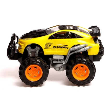 Radio -controlled jeep "racer", works on batteries, yellow color-1