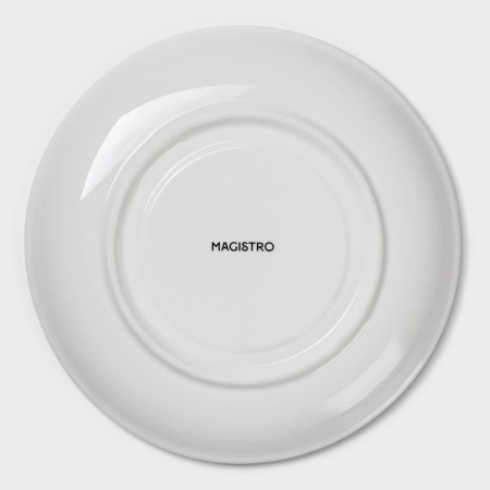 Porcelain broth Magistro "Blanche", 2 items: Boier 450 ml, saucer d = 18 cm, white color-6