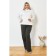 Women's turtleneck, size 62, white color