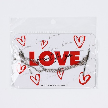 Hair jewelry on invisible "Love", 17 cm-6