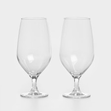 Set of glass glasses for beer 