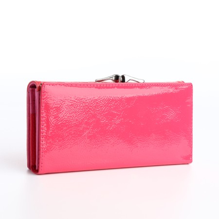 Women's wallet on magnet, pink color-1