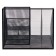 Stand for stationery, 7 departments, mesh, metal, black