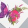 Tattoo on the body color "butterfly with a flower wing" 6x6 cm