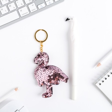 Gift set "Flamingo Party", keychain, handle-2