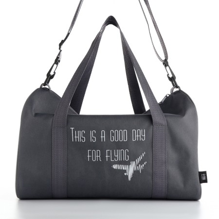 Road bag, textura, small size, color gray-1