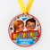 Magnet medal on the tape on the graduation “primary school graduate”, D = 8.5 cm.