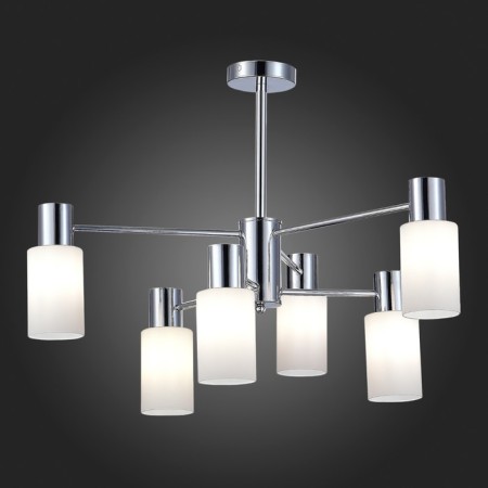 Ceiling EVOLUCE lamp. Sle1139-102-06. Gessi. 6x60 watts, E14, 68x68x48 cm, chromium color-2