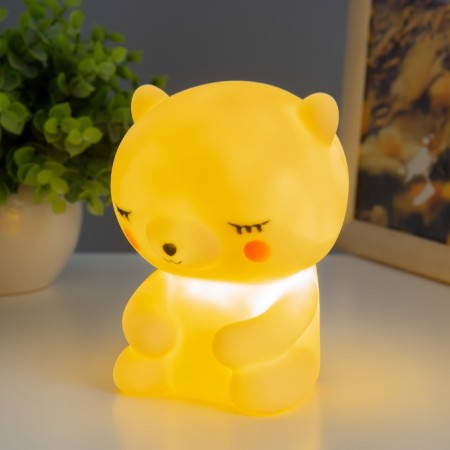 Night "Bear" LED from 3XLR44 batteries yellow 7x7x11.5 cm Risalux-1