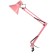 E27 desktop lamp, pink on the clamp
