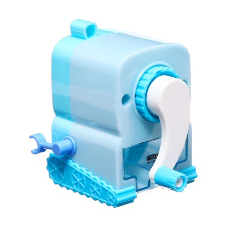 Mechanical sharpener with container, blue robot-4