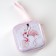 Board Metal on a zipper with a loop "Flamingo" 6.5x6.5x3 cm