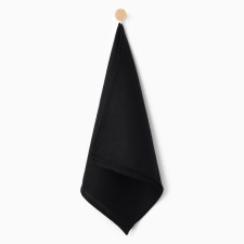 Ethel towel, col. Black, 40x70 cm, 60% linen, 40% HL, 245 g/m2