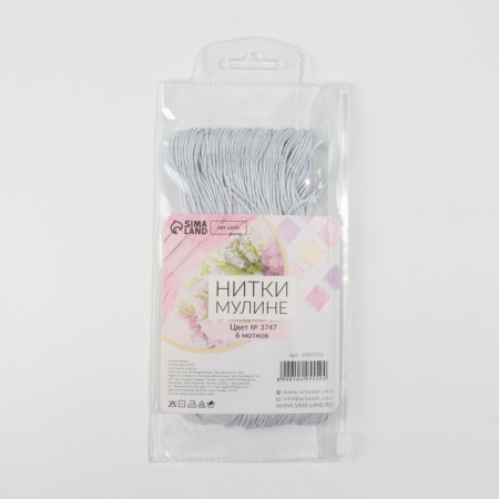 Set of threads Muline No. 3064, 8 ± 1 m, 6 pcs, the color is light gray-6