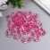 Decor for creativity plastic "Ring for the chain" transparent pink set 25 pcs 2.3x1.65 cm