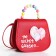 Baby bag on a magnet, red color