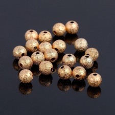 Crimp (clamping bead) SM-434-3 (set 20 pcs.), 6mm, color gold