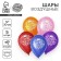 Air ball 12 "Happy birthday", crown, set of 5 pcs.