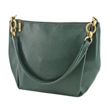 Female bag, artificial leather, green 22x10x26 cm