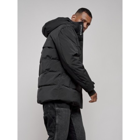 Winter ski skid male, size 56, black color-21