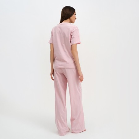 Female pajamas (T-shirt and trousers) KAFTAN "BASIC" size 44-46, pink color-1