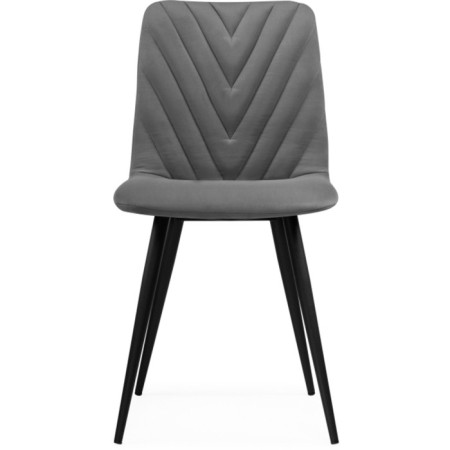 STULL OF A METALLARCASA RALF Metal/velor, black/dark gray 44x53x83 cm-1