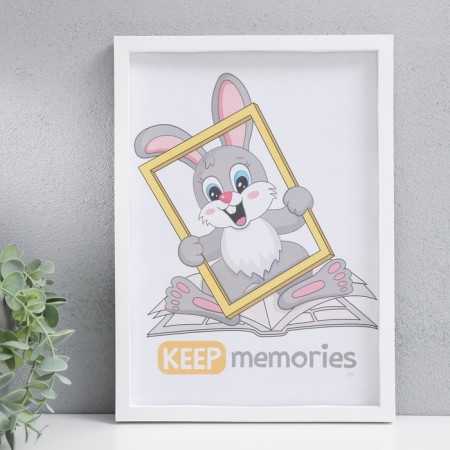 Photo frame plastic 21x30 cm 3 series, white-1