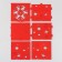 Casket-Cub "Snowflake" red 15.5x15x14 cm (set of 6 parts)